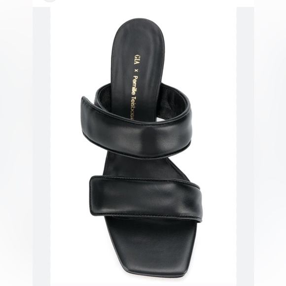 GIA BORGHINI PERNILLE TEISBAEK NEW PERNI LEATHER DOUBLE STRAP HEEL - Picture 4 of 13